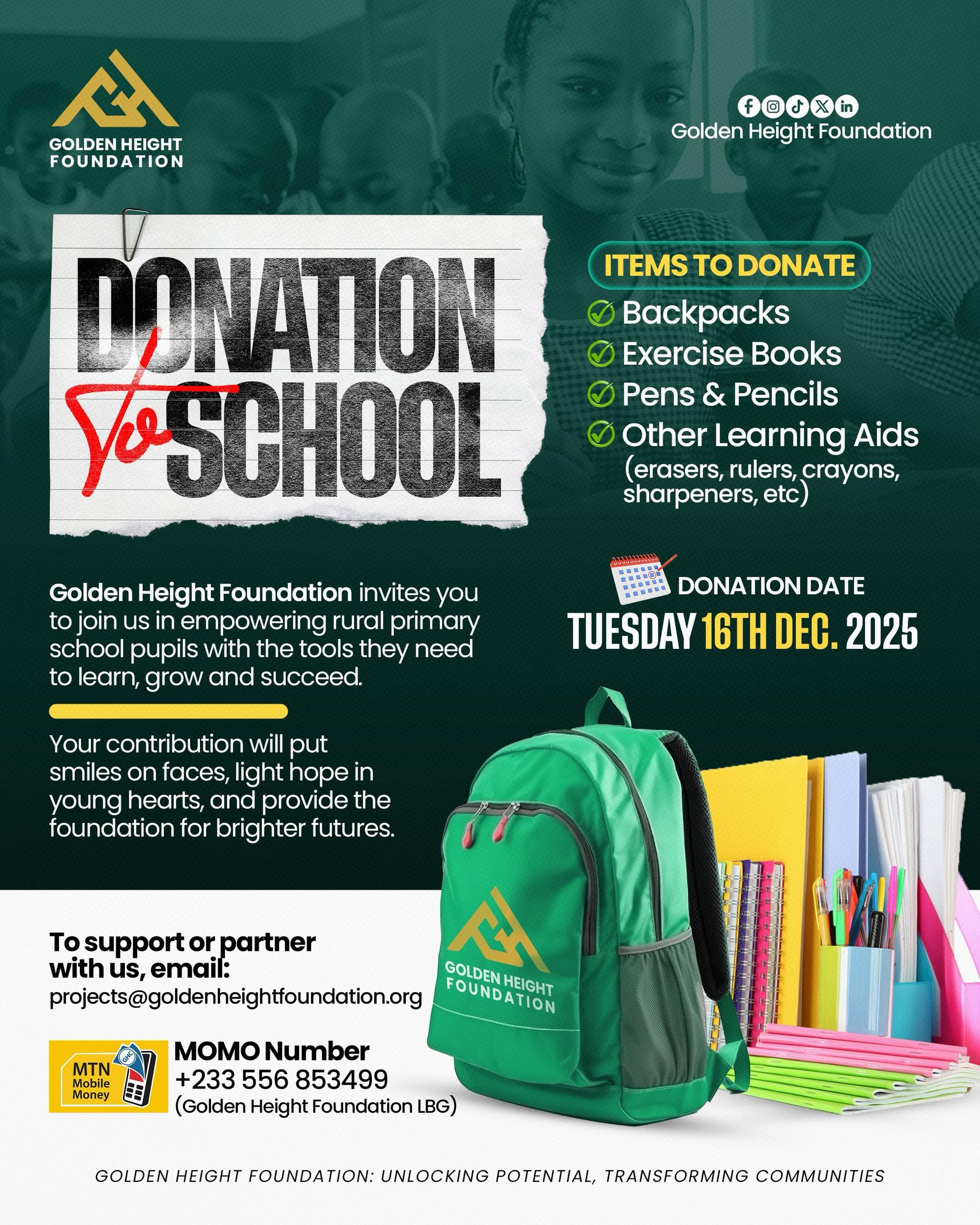 Donation to Schools